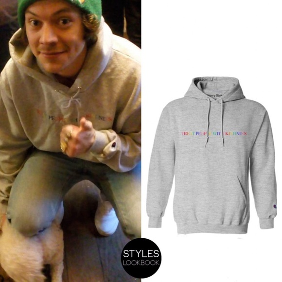 Harry Styles Treat People With Kindness Hoodie (Grey) Medium - Picture 5 of 6